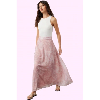 Kadın Maxi Boy A line Kalıp Batik Desenli Dokuma Etek Günlük Kullanım Yaz Aylarının Vazgeçilmezi