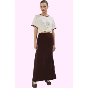 Kadın Maxi Etek Kalem Kalıp Örme Kumaş Günlük Casual Stil Hafta Sonu Yaz Aylarının Vazgeçilmezi