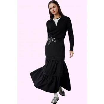 Kadın Maxi Etek Poplin Kumaşlı Ramadan Koleksiyonu Günlük Tarz Hafta Sonu Kaliteli Malzeme