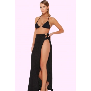 Kadın Maxi Uzunluk Aksesuarlı Plaj Eteği Dokuma Kumaş Yazlık Günlük Kullanım Modern Tasarım