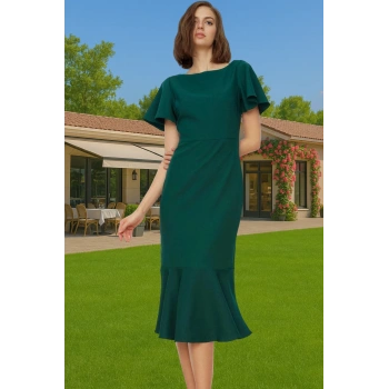 Kadın Midi Boy Finike Dokuma Elbise Vücudu Saran Kalıp Özenle Seçilmiş Rahat Ve Şık Rahat Ve Şık