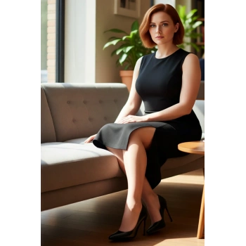 Kadın Midi Boy Siyah Bodycon Elbise Kolsuz Yırtmaç Detaylı Örme Kumaş Bisiklet Yaka Büyük Beden