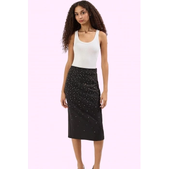 Kadın Midi Boy Taş Baskılı Dokuma Etek Şık Gece Kombinleri Günlük Kullanım Kaliteli Malzeme