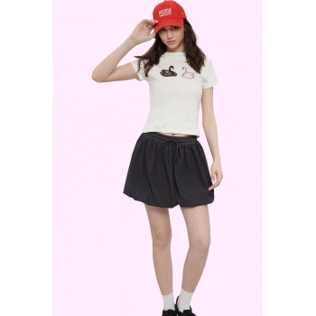 Kadın Mini Balon Etek Astarlı Renk Günlük Ve Yaz Kombinleri İçin Hafta Sonu Modern Tasarım