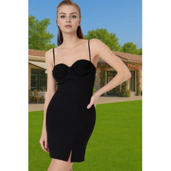 Kadın Mini Boy Astarlı Finike Dokuma Elbise Mezuniyet Balo Konforlu Kesim Premium Kalite