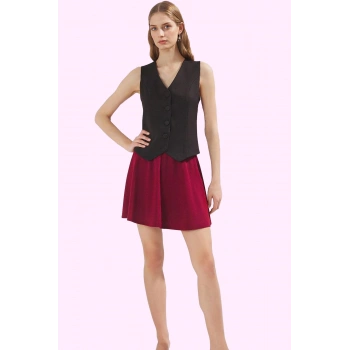 Kadın Mini Kloş Etek Scuba Krep Kumaş Rahat Günlük Stil Hafta Sonu Yaz Aylarının Vazgeçilmezi