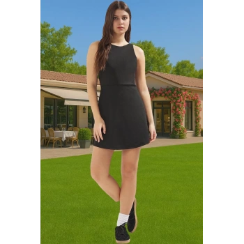 Kadın Mini Örme Elbise Halter Yaka Spor Şık Tasarım Şık Görünüm Yüksek Kalite Uzun Ömürlü