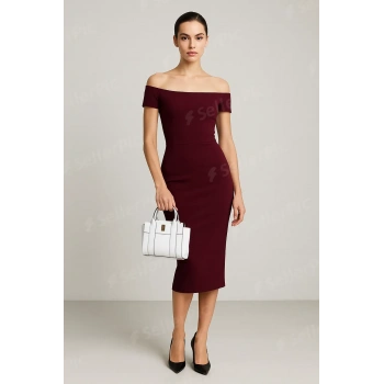 Kadın Mini Tote Çanta El ve Omuz Kullanımına Uygun Modern Gold Tokalı Tasarım