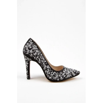 Kadın Moda Şık Gold Full Inci Aynalı Klasik Düğün Nişan Gece Abiye Ayakkabı