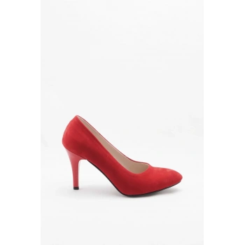 Kadın Moda Şık Kırmızı Klasik Topuklu Ayakkabı Topuklu Düğün Nişan Gece Abiye Ayakkabı