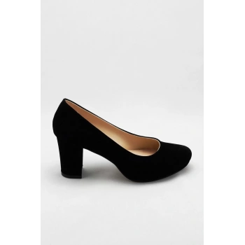 Kadın Moda Şık Siyah Klasik Topuklu Ayakkabı Topuklu Düğün Nişan Gece Abiye Ayakkabı