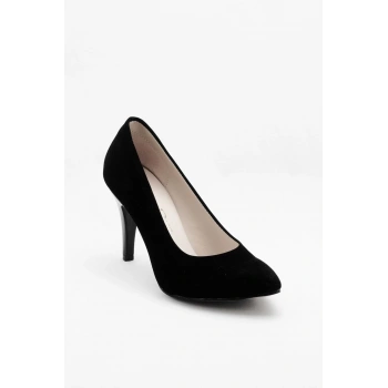 Kadın Moda Şık Siyah Klasik Topuklu Ayakkabı Topuklu Düğün Nişan Gece Abiye Ayakkabı
