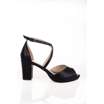 Kadın Moda Şık Siyah Topuklu Ayakkabı Topuklu Zarif Tasarım Düğün Nişan Gece Abiye Ayakkabı