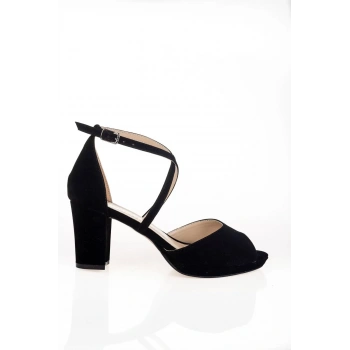 Kadın Moda Şık Siyah Topuklu Ayakkabı Topuklu Zarif Tasarım Düğün Nişan Gece Abiye Ayakkabı