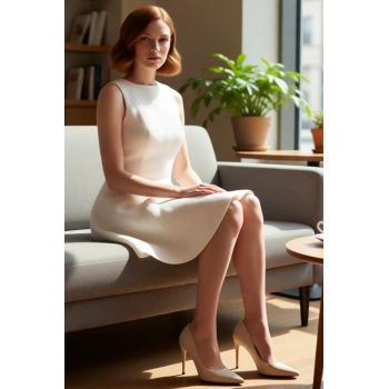 Kadın Modern Bisiklet Yaka Skater Kalıp Tüvit Dokuma Düz Mini Elbise Kış Sezonu Şıklığı Kaliteli