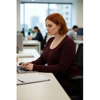 Kadın Mürdüm Akrilik Triko Kazak Havuz Yaka Balık Siluet Etek Ucu Volanlı Zarif Kış Şıklığı