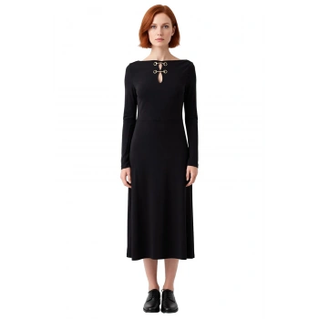 Kadın Örme Bodycon Maxi Elbise Aksesuar Detayları İle Kış Sezonu İçin Şık Ve Modern Stil Kaliteli