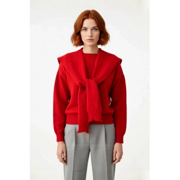 Kadın Oversize Kalın Düşük Kol Bisiklet Yaka Triko Kazak Şık ve Rahat Kış Kombinleri İçin İdeal