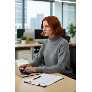 Kadın Oversize Kalın Triko Kazak Gri Rengi ve Dik Yaka Tasarımıyla Kış Kombinlerinin Yıldızı