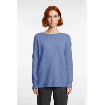 Kadın Oversize Kayık Yaka İnce Triko Kazak Günlük Kombinler İçin Şık Ve Rahat Bir Seçim Kaliteli