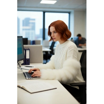 Kadın Oversize Kesim Saç Örgü Desenli Düşük Kol Püsküllü Triko Kışlık Kazak Modern Ve Konforlu