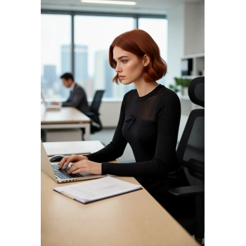 Kadın Özel İplikli Merserize Görünümlü Transparan Ajurlu Bisiklet Yaka Triko Kazak Kaliteli