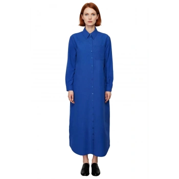 Kadın Ramadan Koleksiyonu Düz Gömlek Yaka Uzun Kol Maxi Dokuma Elbise Rahat Şıklık Sunar Kaliteli