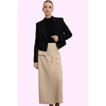 Kadın Ramadan Koleksiyonu Finike Dokuma Etek Kemer Detaylı Anvelop Günlük Kaliteli Malzeme