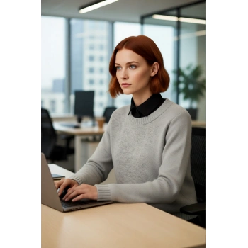 Kadın Regular Boy Orta Kalınlıkta Rahat Oversize Triko Kazak Şık Yan Düğme Detaylarıyla Öne Çıkıyor