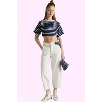 Kadın Regular Havuç Kalıp Pantolon Pamuk Düz Desen Günlük Kombinler Yaz Aylarının Vazgeçilmezi