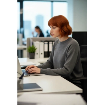 Kadın Regular Kalıp Akrilik Triko Kazak Düz Desen Düşük Kol Bisiklet Yaka Kışlık Şıklık Günlük