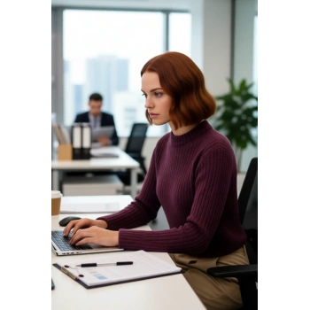 Kadın Regular Kalıp Bisiklet Yaka Crop Triko Kazak Standart Kol Tasarımıyla Soğuk Günlere Özel