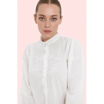 Kadın Regular Kalıp Pamuklu Gömlek Dantel Detaylı Günlük Ve İş Hayatı Yaz Aylarının Vazgeçilmezi