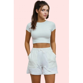 Kadın Relaxed Şort Cep Detaylı Rahat Kalıp Yazlık Günlük Hafta Sonu Yaz Aylarının Vazgeçilmezi