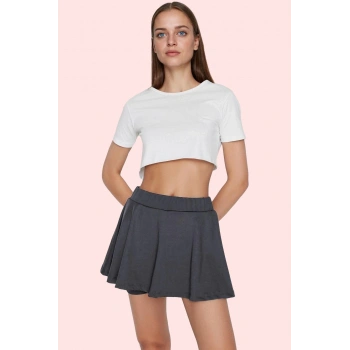 Kadın Renk Yüksek Bel Şort Etek Spor Giyim İçin İdeal Nefes Alabilir Kumaş Rahat Kesim Hafta Sonu