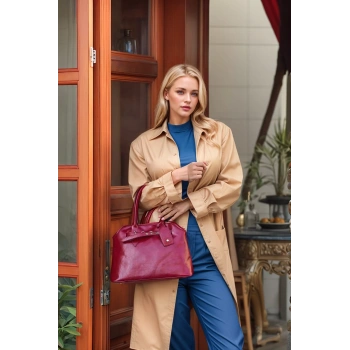 Kadın Retro Stil El Çantası Omuz Askılı Suni Deri Günlük Ve Şık Kombinler İçin Uzun Ömürlü