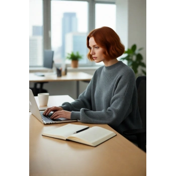 Kadın Salaş Oversize Balon Kol Bisiklet Yaka Selanik Dokuma Uzun Kollu Triko Kazak 100% Akrilik