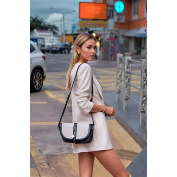 Kadın Şık Çapraz Askılı El Omuz Çantası Deri Görünümlü Günlük Kullanım Günlük Kullanım İçin