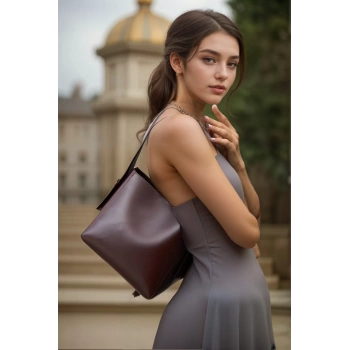 Kadın Şık Kroko Desenli Suni Deri Omuz Çantası Geniş Ayarlanabilir Askılı Günlük Mükemmel Uyum