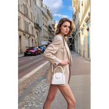 Kadın Şık Mini City PU Deri El Omuz Çantası Kompakt Fonksiyonel Tasarım Şık Görünüm Trend Tasarım