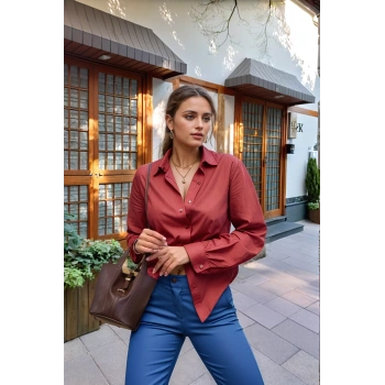 Kadın Şık Sepet Çanta El ve Omuz Kullanımı İçin Suni Deri Metal Kilit Detaylı Özel Tasarım