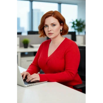 Kadın Şık ve Rahat Fitted Kalıp V Yaka Triko Kazak Düğüm Detaylı Fitilli Akrilik Örgü Kaliteli