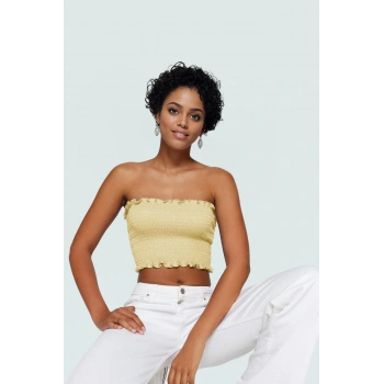 Kadın Straplez Fitted Pamuklu Bluz Günlük Şıklık Uzun Ömürlü Zarifane Tasarım Yüksek Kalite