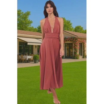 Kadın Tek Kol Flamlı Pamuk Midi Boy Ceket Elbise Yazlık Rahat Kullanım Premium Kalite Yüksek Kalite