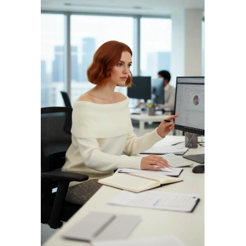 Kadın Triko Kışlık Kazak Regular Kalıp Uzun Kollu Carmen Yaka Günlük ve Şık Kombinler İçin