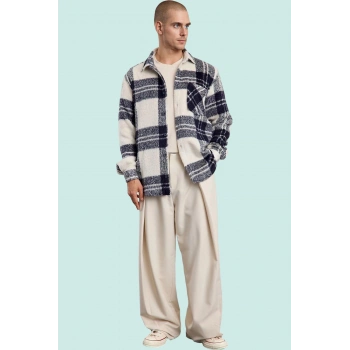 Kadın Unisex Oversize Flanel Ekose Gömlek Ceket Uzun Kol Kışlık Yaz Aylarının Vazgeçilmezi