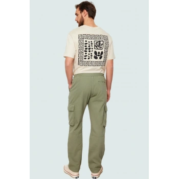 Kadın Unisex Regular Fit Kargo Pantolon Pamuk Gabardin Kumaş Günlük Kullanım Modern Tasarım