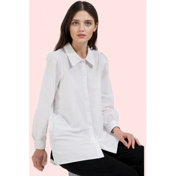 Kadın Uzun Kollu Gömlek Yaka Regular Kalıp Günlük Stil Hafta Sonu Yaz Aylarının Vazgeçilmezi
