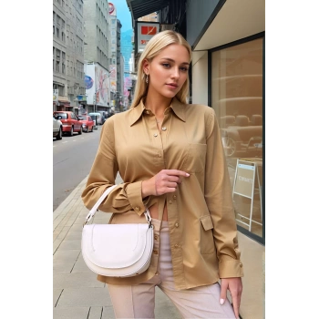 Kadın Vegan Deri Çapraz Askılı El Çantası Günlük Şıklık İçin Zarif Tasarım Uzun Ömürlü