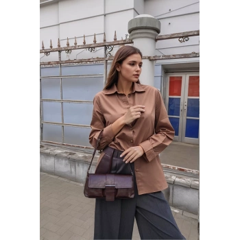 Kadın Vegan Deri El Ve Omuz Çantası Ayarlanabilir Askılı Şık Dayanıklı Malzeme Trend Tasarım